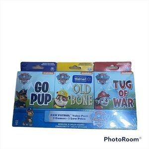Paw Patrol 3 Card Game Pack NEW Go Pup Old Bone Tug of War Marshall Rubble Chase